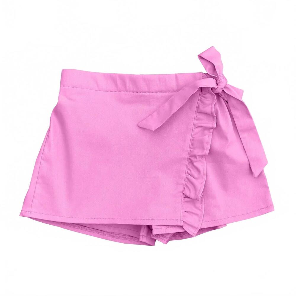 NEW LITTLE OLIN kids' denim skort in pink